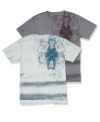 Details please. Everyone will know you have an eye for style in this intricately designed graphic t-shirt from Retrofit.