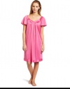 Vanity Fair Women's Colortura Flutter Sleeve Gown, Perfumed Rose, 2X