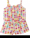 Carters Baby-Girls Infant Hearts Print Romper, White, 18 Months