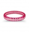 Solid Pink Rainbow Swarovski Crystal Bangle Bracelet
