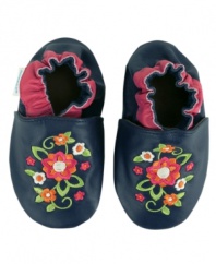She'll really blossom in these modern Robeez shoes designed for comfort and muscle development.