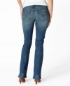 In a flattering bootcut leg, these Levi's® Demi Skinny jeans feature allover fade & whiskering for the perfect worn-in look!