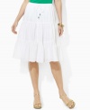 Lauren by Ralph Lauren's skirt exudes whimsical, bohemian-inspired style in a breezy three-tiered construction.