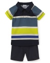 Splendid Littles Boys' Block Stripe Raglan Polo & Short Set - Sizes 3-24 Months