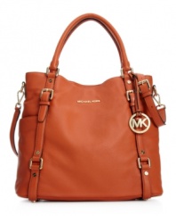 A timeless classic from MICHAEL Michael Kors that will seamelessly span the seasons. This trés chic design features 18K gold hardware, polished buckle detailing and a take-anywhere tote silhouette ideal for the girl-on-the-go.
