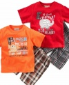 Letter perfect. Start his vocabulary early with one of these fun graphic tee and short sets from Kids Headquarters.