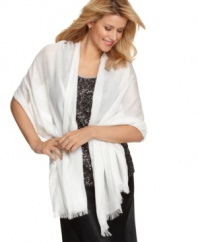 Light up a room with this shimmering and lightweight wrap by Style&co.