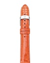 Poppy hues are big news this season, and this pink alligator leather watch strap from Michele is an easy way to take the trend to your jewelry box.