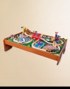 The young conductors in your life have an entire busy community at their fingertips! This detailed train set will provide kids with hours of imaginative play while the table helps keep playtime off the floor and closer to eye level. Large enough that multiple children can play at once.