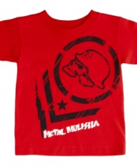 It's time to chill.  This tee from Metal Mulisha is an edgy staple for him.