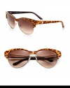 An animal print adds a wild touch to these retro plastic shades with requisite logo detail. Available in leopard with gradient brown lens or black with grey gradient lens.Acetate logo temple100% UV protectionMade in Italy