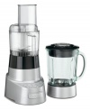 An unstoppable duo for mincing, chopping, slicing, shredding and more, this blender and food processor combo is the cornerstone of the kitchen, tackling anything thrown its way. Armed with an ultra-sharp stainless steel blade, this powerhouse has a high-performance motor that operates at four speeds. 3-year limited warranty.