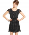 Sunday's best: birds flock across the soft, a-line silhouette of this charming day dress from Belle Du Jour!
