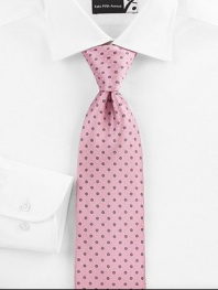 Mini polka dots adorn this Italian crafted silk design.SilkDry cleanMade in Italy