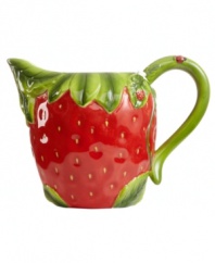 Ripe for the taking, the Strawberry pitcher from Martha Stewart Collection has all the appeal of summer's juiciest fruit.
