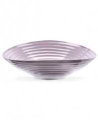 Celebrated chef and writer Sophie Conran introduces dinnerware designed for every step of the meal, from oven to table. A ribbed texture gives this mulberry Portmeirion salad bowl the charm of traditional hand-thrown pottery.