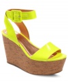 BCBGeneration's Lee platform wedge sandals come in hot neon colors that will make your favorite summer outfits pop!
