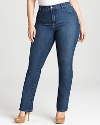 Not Your Daughter's Jeans Plus Size Marilyn Straight Jeans with Embroidered Back Pocket
