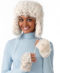 Go wild this winter. Block out the chill with Collection XIIX's funky faux fur trapper hat.
