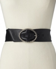 Flatter your figure with the addition of this sash belt by Nine West featuring a unique braided buckle.