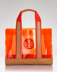 Charge into the new season with this brightly colored tote from Tory Burch. Clearly a bag to covet, it boasts canvas trims, a bold logo and a roomy shape.
