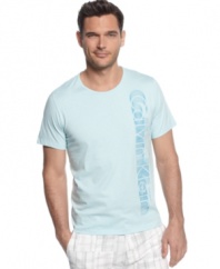 Get bold. This CK logo t-shirt from Calvin Klein is a summer staple.