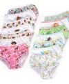 Keep her favorite characters close by all day! This 7-pack of underwear features Dora the Explorer or Tinkerbell.