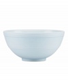 Elegance comes easy with the Fair Harbor fruit bowl, a perfect pick for sliced peaches or berries and cream. Durable stoneware in a cool sky hue is half glazed, half matte and totally timeless.