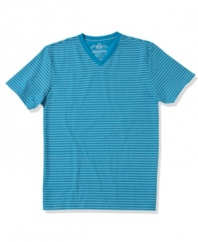 Draw the line. Take charge of your everyday style with this striped t-shirt from American Rag.