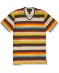 Enter the stripe zone. A vivid palette turns up the heat on this cool tee from Lucky Brand Jeans.