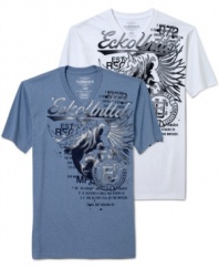 Wake up your weekend wardrobe. This Ecko Unltd t-shirt gets elevated to VIP status.