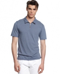 Time to modernize your classic preppy look with this zip up shirt from Sons of Intrigue.