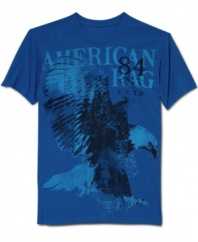 Let your weekend style take flight with this cool graphic tee from American Rag.