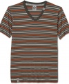 Get on the straight and narrow with the casual sporty stripes of this t-shirt from LRG.