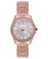 Style in full bloom, by Style&co. This rosy watch shines with crystal accents and rose-gold tone details