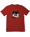 Square off in your casual wardrobe with this breezy logo tee from Quiksilver.