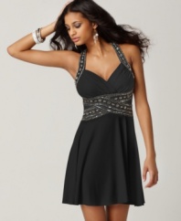 Beads and sequins add serious sparkle to this Hailey Logan dress - perfect for a glam goddess!