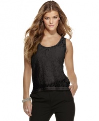 Infuse femme style into your day or night look with this lace top from Jessica Simpson!