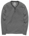 Complete your casual look with this long-sleeved henley from American Rag.