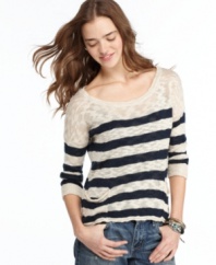 Slub knit adds awesome texture to the ideal pullover from Pink Rose – a top choice for comfy cute style!