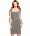Sporting clean lines and a waist-defining belt, this dress from Rampage is perfectly structured for work or serious play!
