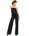 A hot alternative to a dress, pair this wide-leg GUESS? jumpsuit with sky-high platforms for a night on the town!