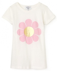 Blushing pinks and gorgeous golds put the power this flower tee from Wildfox Kids.