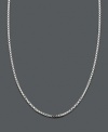 A delicate accent or the perfect home for your favorite pendant. Box chain crafted in sterling silver. Approximate length: 18 inches.