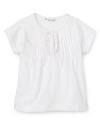 Pearls & Popcorn Infant Girls' Ruffle Blouse Tee - Sizes 12-36 Months