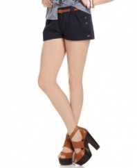 Buttoned and belted, these every day shorts from Tommy Girl boast super cute, closet-staple style!