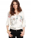 Fashion meets sketch art on this blouson top from American Rag! Pair the top with your fave jeans on days when you need a floral boost!