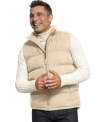 Outerwear and outfit in one. Make it easy on yourself -- throw on this Weatherproof puffer vest and you're ready to go.