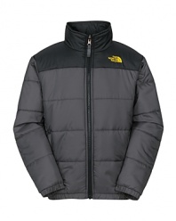 With a breathable waterproof quilted shell, this fully seam-sealed jacket is all about comfort and sporty style.