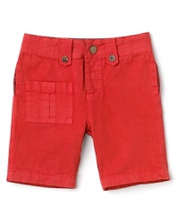 Pearls & Popcorn Infant Boys' Shorts W/ Cargo Pocket 3-36 Months